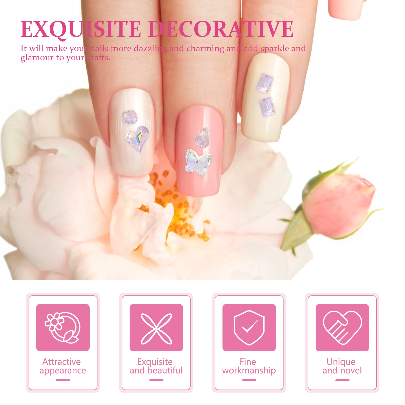 Набор из 40 блестящих стразов высокого качества для дизайна ногтей, плоские, для рукоделия, маникюра, сверкающие
Набор из 40 блестящих стразов высокого качества для дизайна ногтей, плоские, для рукоделия, маникюра, сверкающие