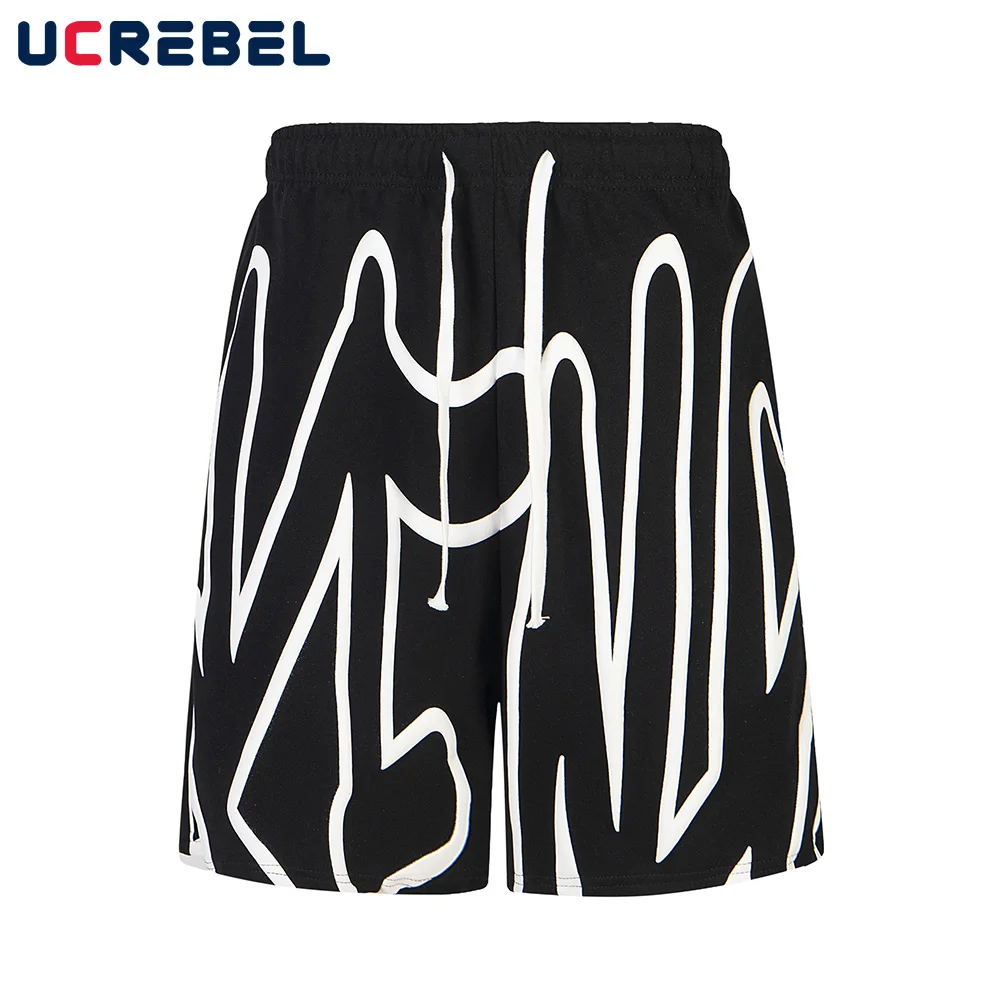 line Print Sweat Shorts Mens Elastic Waist High Street Summer Loose Wide leg knee-length shorts Men
line Print Sweat Shorts Mens Elastic Waist High Street Summer Loose Wide leg knee-length shorts Men