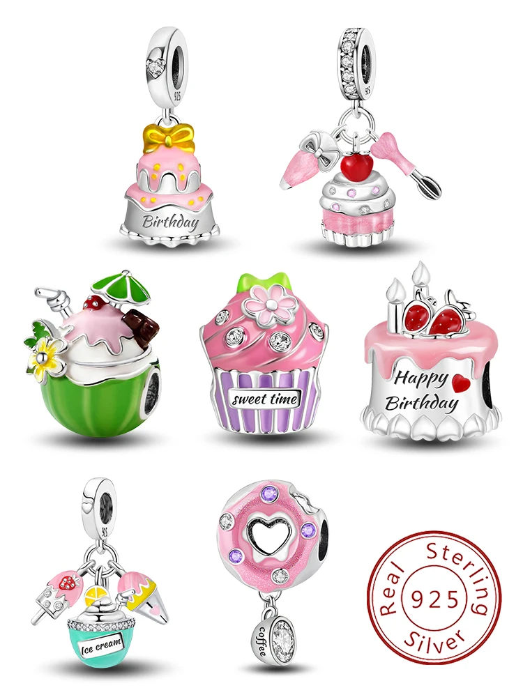 925 Sterling Silver Strawberry Cake Ice Cream Charms Beads Fit Diy Bracelet Necklace Making Gift Of High Quality Fine Jewelry
925 Sterling Silver Strawberry Cake Ice Cream Charms Beads Fit Diy Bracelet Necklace Making Gift Of High Quality Fine Jewelry