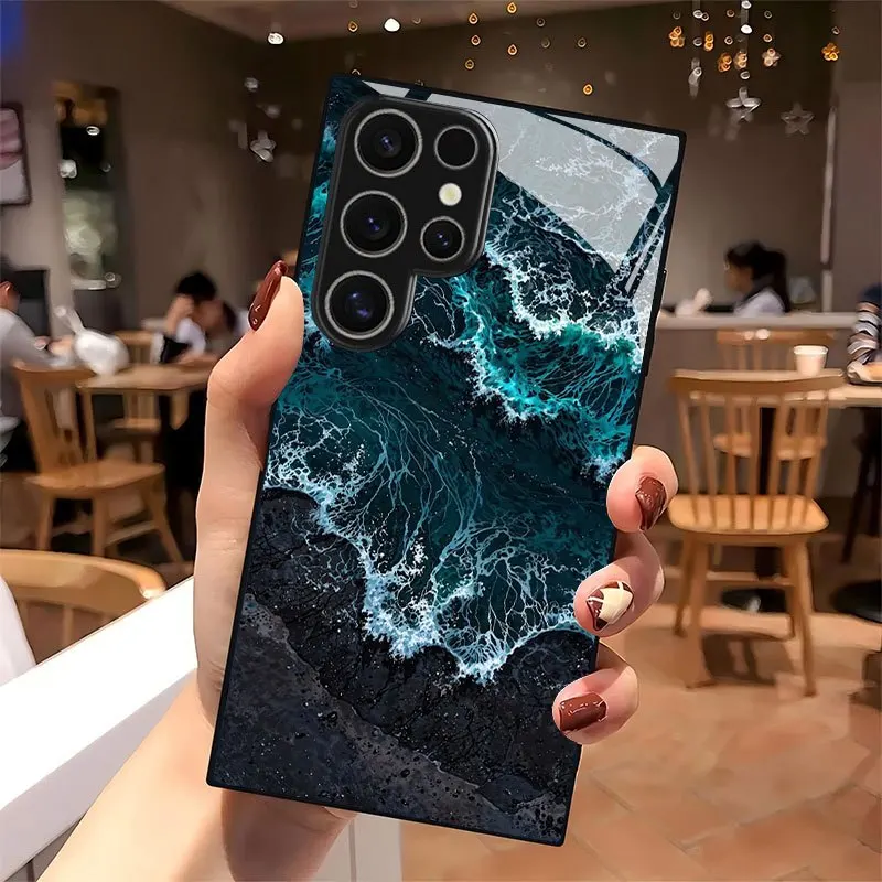 Tempered Glass Phone Case with Wave-crashing-rock Pattern for Samsung Galaxy Samsung S26 S23+/S24/S24 PlusS25/S25 Ultra S22 A56
Tempered Glass Phone Case with Wave-crashing-rock Pattern for Samsung Galaxy Samsung S26 S23+/S24/S24 PlusS25/S25 Ultra S22 A56