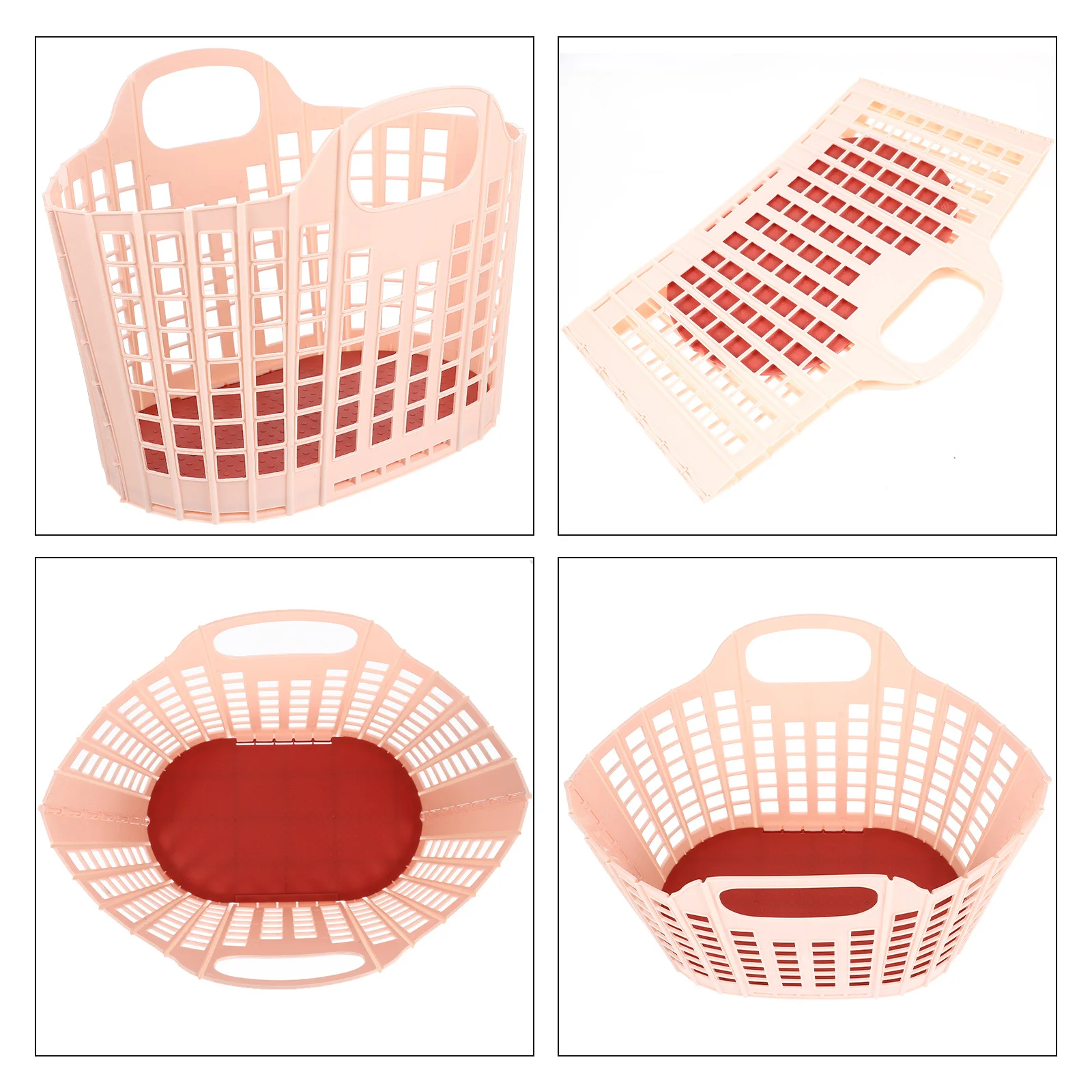 Plastic Foldable Fruits Vegetable Basket Handheld Lightweight Desktop Storage for Home Hotel Bathroom Laundry Multi-Function 
Plastic Foldable Fruits Vegetable Basket Handheld Lightweight Desktop Storage for Home Hotel Bathroom Laundry Multi-Function