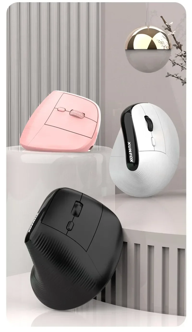 Vertical Wireless Mouse 2.4G Wireless Bluetooth Dual-mode Ergonomic Office Mouse Type C Mice for Laptop PC MacBook Windows
Vertical Wireless Mouse 2.4G Wireless Bluetooth Dual-mode Ergonomic Office Mouse Type C Mice for Laptop PC MacBook Windows