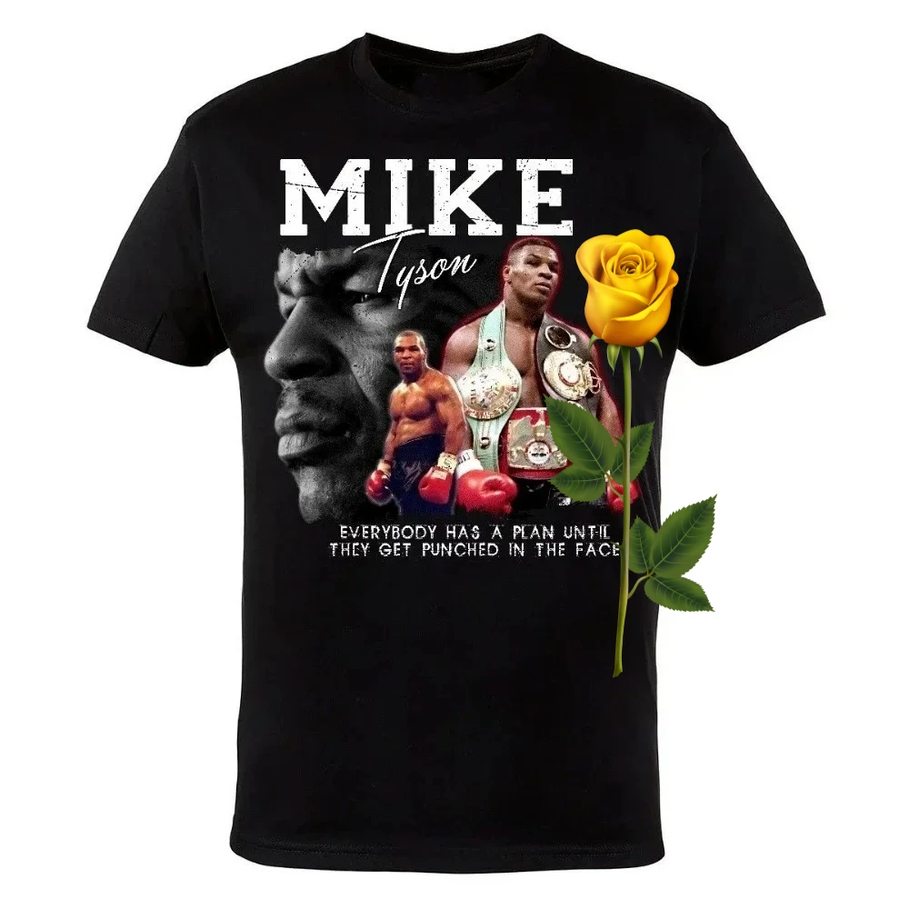 MMA Mike Tyson Boxing Gym Black T-Shirt 100% Cotton O-Neck Short Sleeve Summer Casual Mens T-shirt Streetwear
MMA Mike Tyson Boxing Gym Black T-Shirt 100% Cotton O-Neck Short Sleeve Summer Casual Mens T-shirt Streetwear