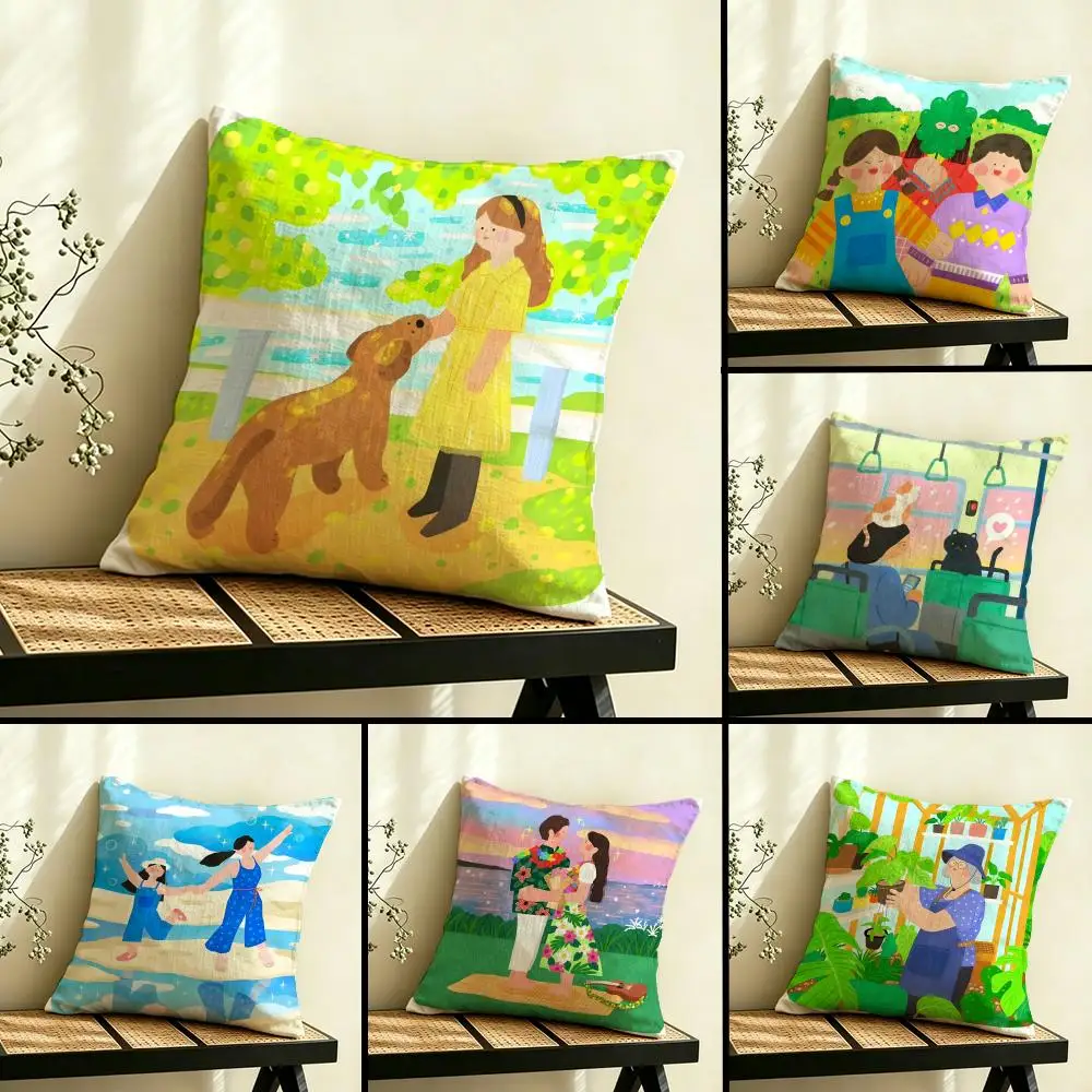 Cushion Cover Linen Double-Sided Pillowcase Sofa Cushion Cover Multi-Size Home Decor M-MarimekkoS
Cushion Cover Linen Double-Sided Pillowcase Sofa Cushion Cover Multi-Size Home Decor M-MarimekkoS