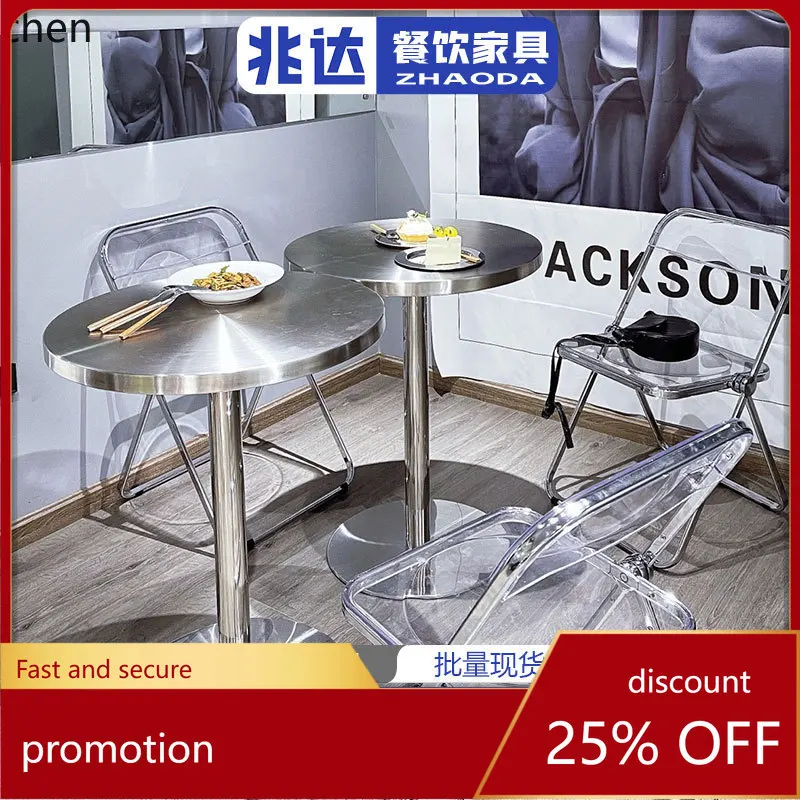 LXC Indoor Coffee Shop Table Modern Minimalist Folding Chair Milk Tea Shop Outdoor Small Round Table
LXC Indoor Coffee Shop Table Modern Minimalist Folding Chair Milk Tea Shop Outdoor Small Round Table