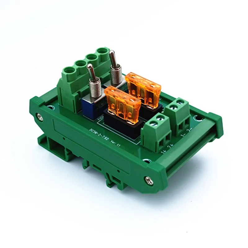 DIN Rail Mounted 2 Position Fuse Distribution Board with switch and fuse module, Suitable For AC/DC 5-32V.
DIN Rail Mounted 2 Position Fuse Distribution Board with switch and fuse module, Suitable For AC/DC 5-32V.