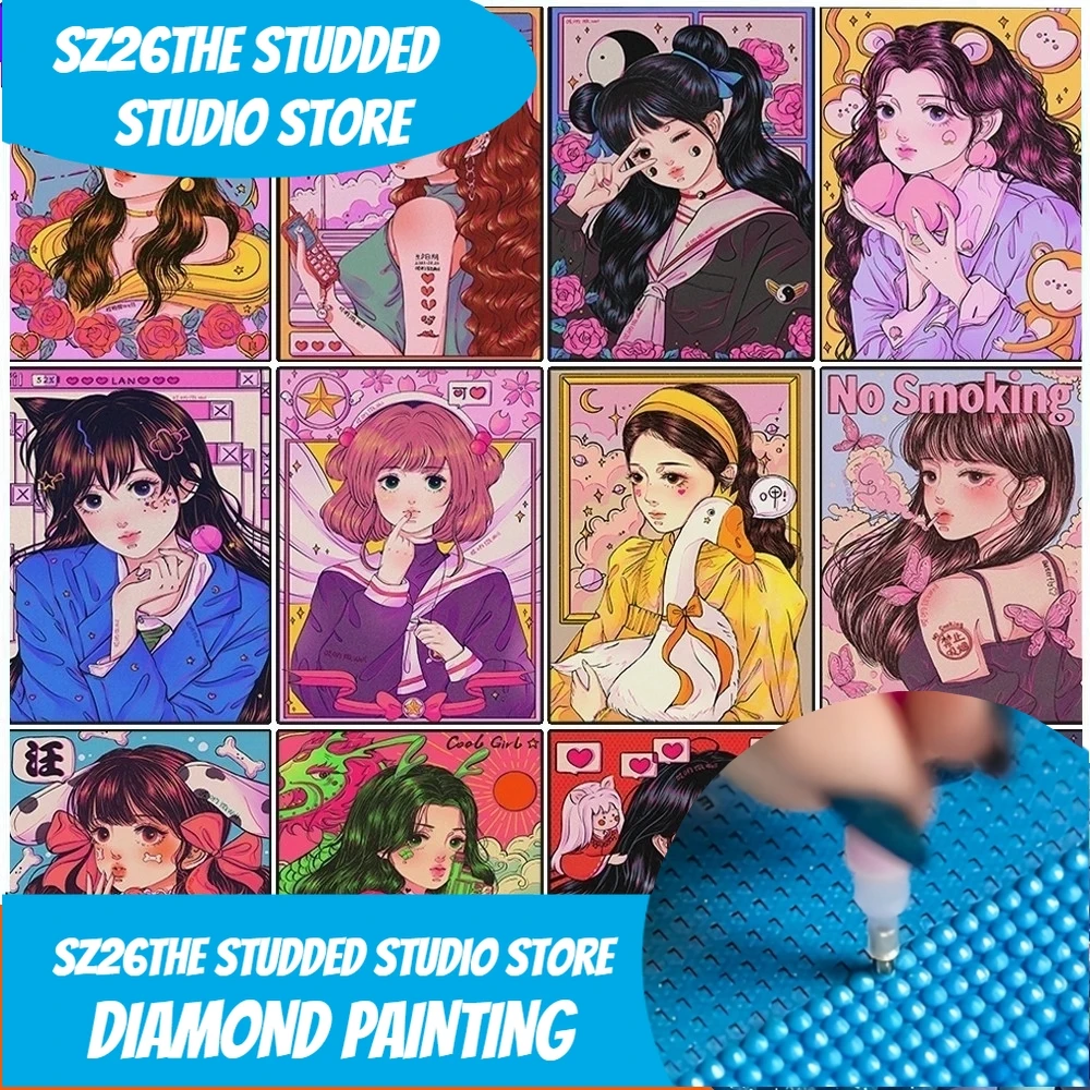 Sz26Новый 5D Diy алмазная живопись мультфильм девушка портрет мозаика вышивка крестиком ремесла украшение дома
Sz26Новый 5D Diy алмазная живопись мультфильм девушка портрет мозаика вышивка крестиком ремесла украшение дома