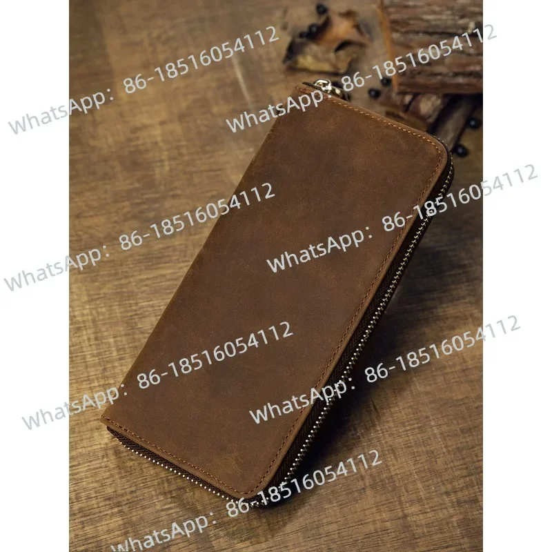 Handmade Cowhide Long Zipper Mad Horse Leather Wallet Men's Retro Casual Mobile Phone Bag
Handmade Cowhide Long Zipper Mad Horse Leather Wallet Men's Retro Casual Mobile Phone Bag