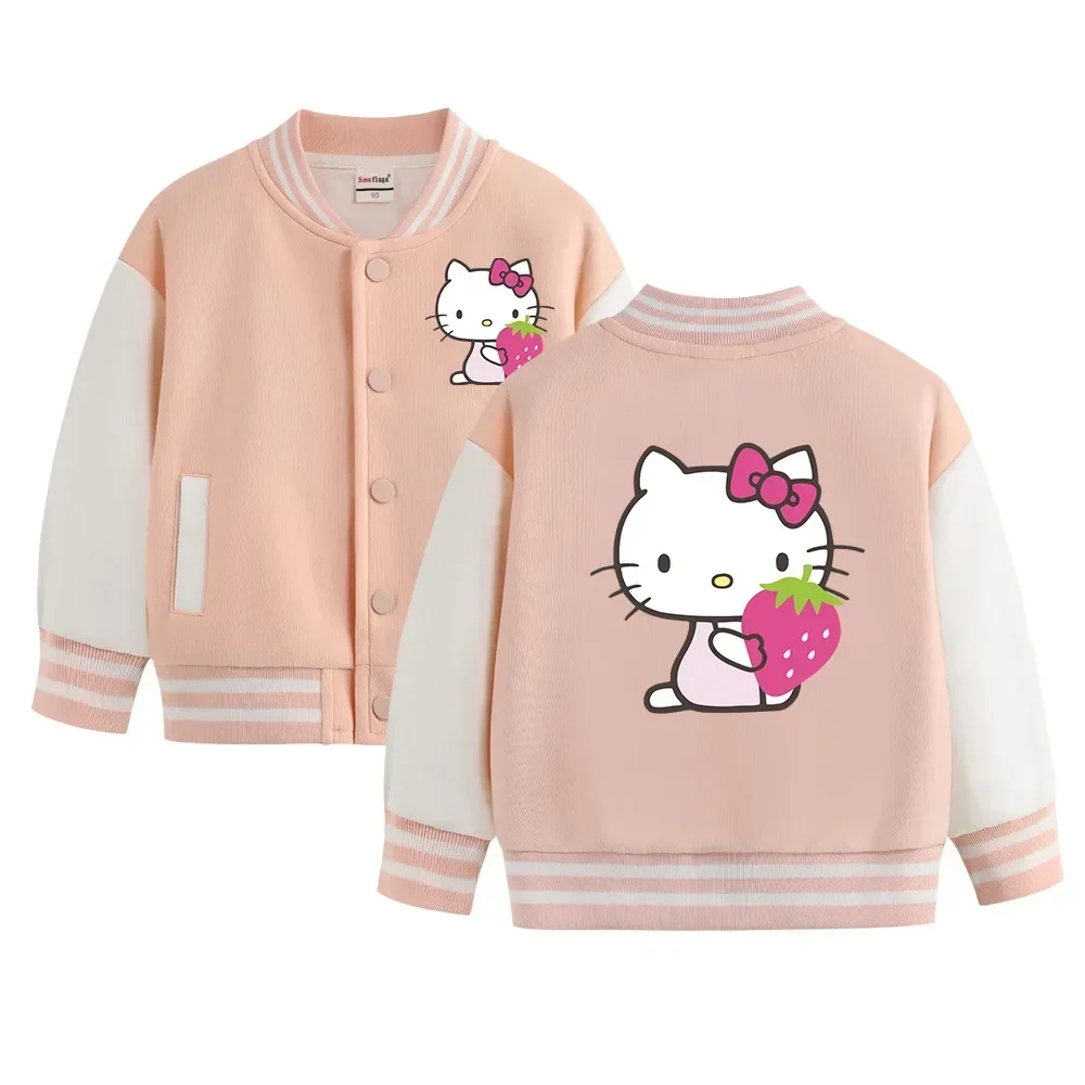 Sanrio hello kitty Children's cotton Jacket Spring/Fall New Girls' coat College Style Cardigan Casual Top Clothes
Sanrio hello kitty Children's cotton Jacket Spring/Fall New Girls' coat College Style Cardigan Casual Top Clothes