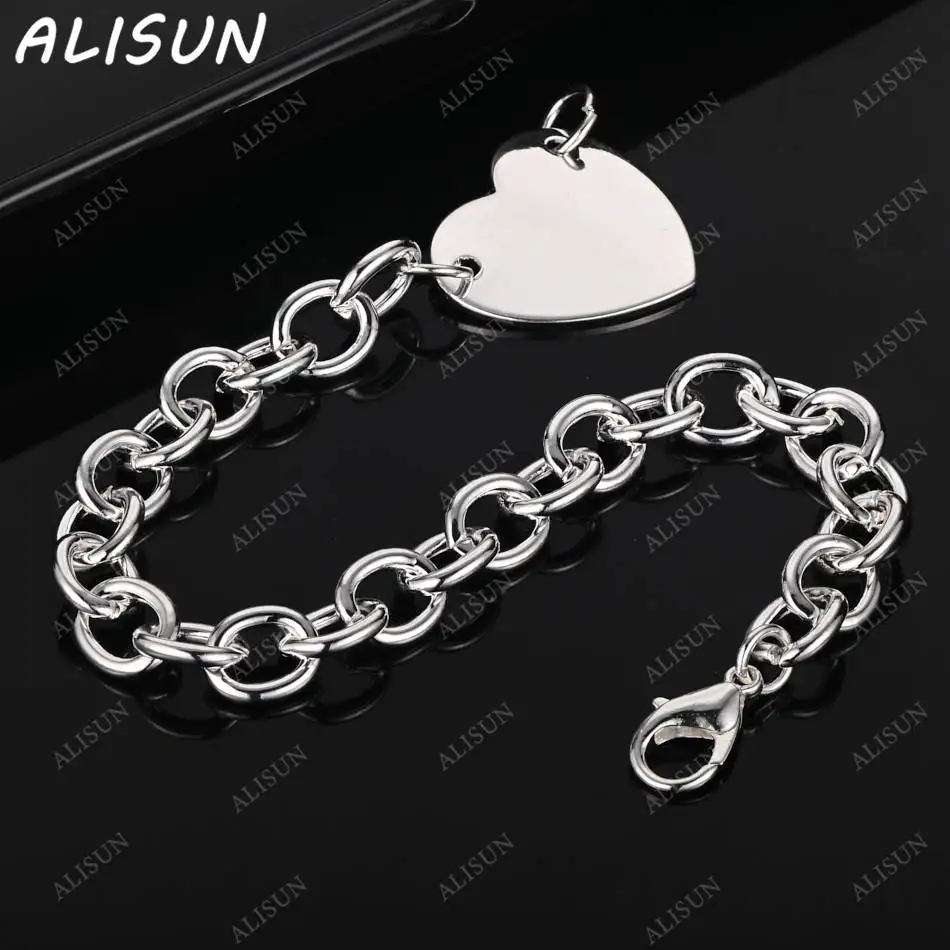 ALISUN 925 Sterling Silver Heart Bracelets For Women Wedding Party Gifts Fashion Accessories Fine Jewelry
ALISUN 925 Sterling Silver Heart Bracelets For Women Wedding Party Gifts Fashion Accessories Fine Jewelry