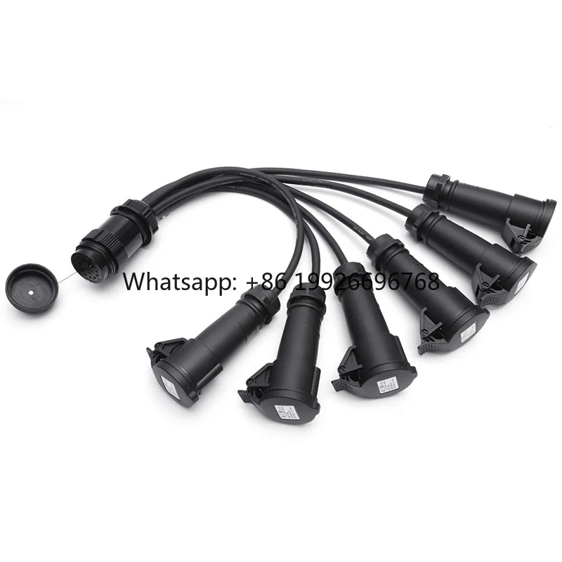 ABCCABLES 19-Core to 6x 16A Breakout Cable, Stage Power Tail with 6x 2P+E Sockets, 220-250V for Live Events
ABCCABLES 19-Core to 6x 16A Breakout Cable, Stage Power Tail with 6x 2P+E Sockets, 220-250V for Live Events