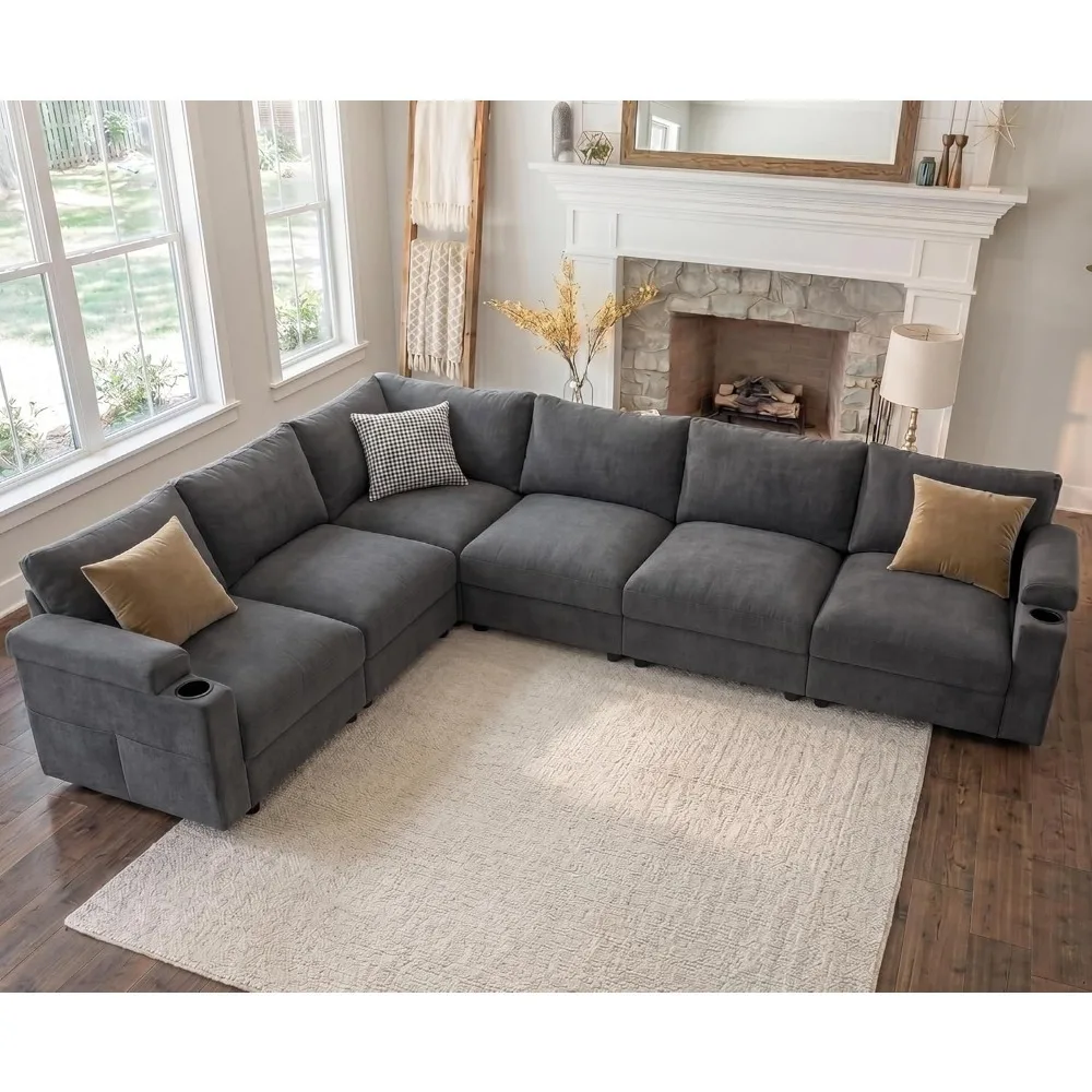 Sectional Couches for Living Room FSC Certified Velvet Modular Couch Oversized Cloud U Shaped Convertible Sleeper, Customized
Sectional Couches for Living Room FSC Certified Velvet Modular Couch Oversized Cloud U Shaped Convertible Sleeper, Customized