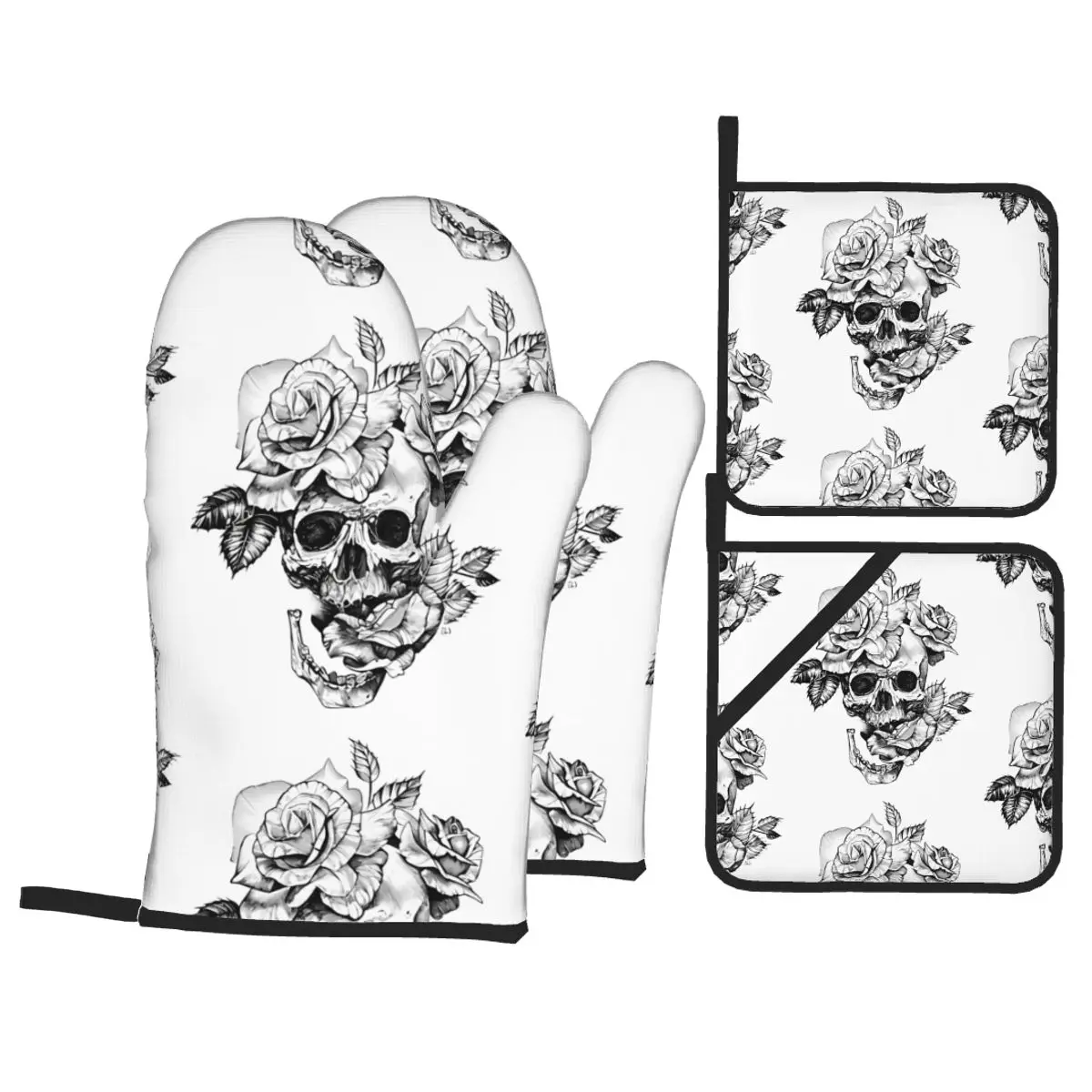 Skull Gloves Thickened Insulation Gloves and Baking Oven Gloves Anti-scald Microwave Heat Resistant Insulation Non-slip
Skull Gloves Thickened Insulation Gloves and Baking Oven Gloves Anti-scald Microwave Heat Resistant Insulation Non-slip