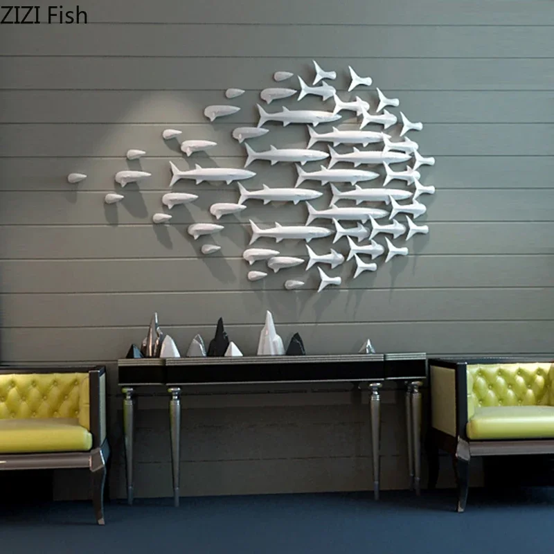 Ceramic School of Fish Wall Hanging Ornaments Abstract Fish Sculpture Living Room Backdrop Display Wall-mounted Decoration
Ceramic School of Fish Wall Hanging Ornaments Abstract Fish Sculpture Living Room Backdrop Display Wall-mounted Decoration