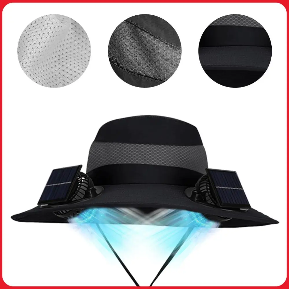 Solar Fan Hat Breathable Outdoor Wide Brim Sun Hat Waterproof Outdoor Drawstring Fishing Hat for Outdoor Riding Hiking Fishing
Solar Fan Hat Breathable Outdoor Wide Brim Sun Hat Waterproof Outdoor Drawstring Fishing Hat for Outdoor Riding Hiking Fishing