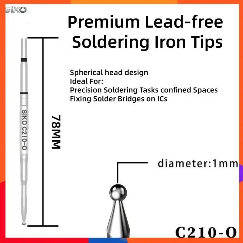 Premium Solder Iron Tip Oxygen-Free Copper Core Built-In Heater Anti-Corrosion Round Head for PCB Pad/Mid-Layer/Connector Work
Premium Solder Iron Tip Oxygen-Free Copper Core Built-In Heater Anti-Corrosion Round Head for PCB Pad/Mid-Layer/Connector Work