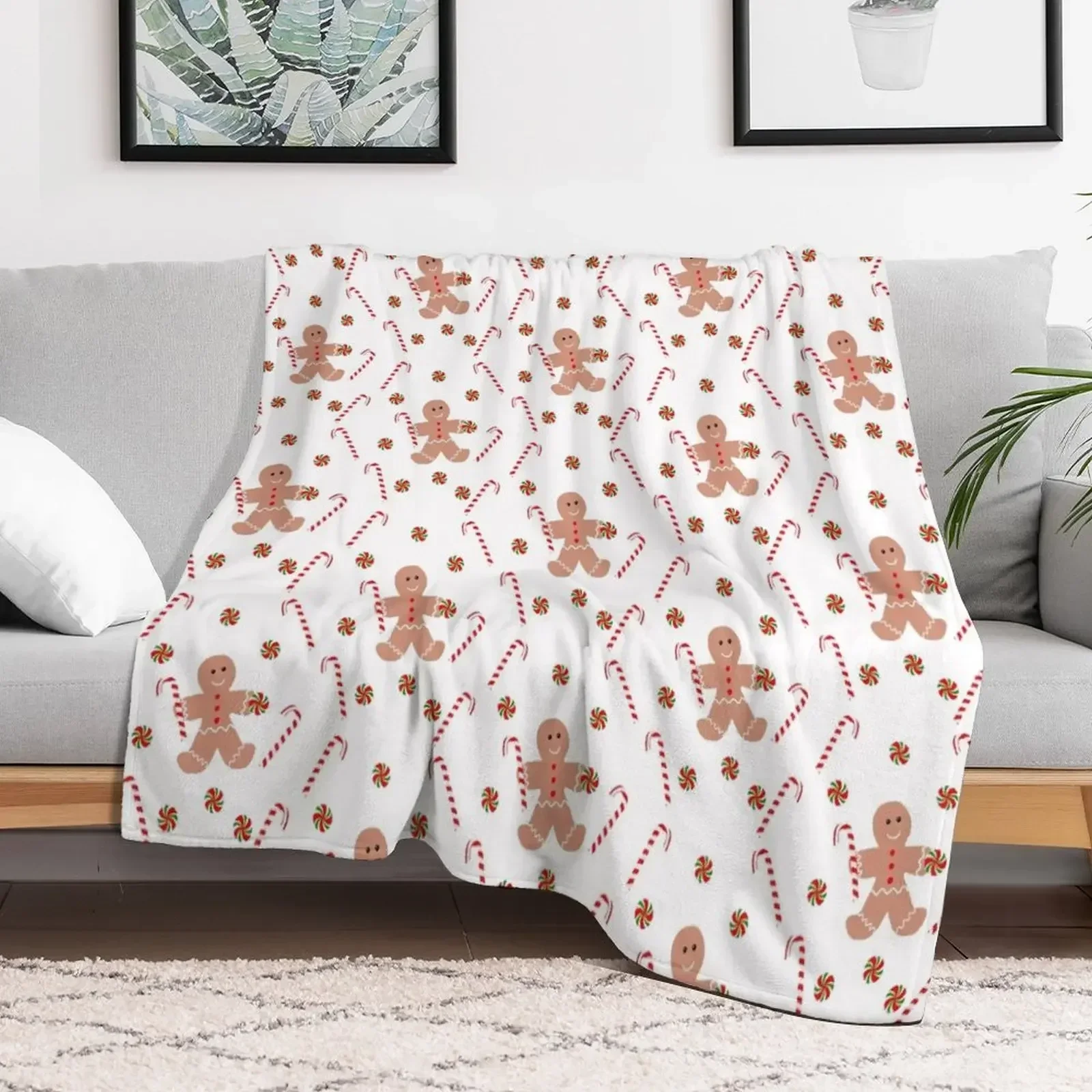 Gingerbread man with Christmas Candy Throw Blanket Winter beds Loose Decorative Sofas Blankets
Gingerbread man with Christmas Candy Throw Blanket Winter beds Loose Decorative Sofas Blankets