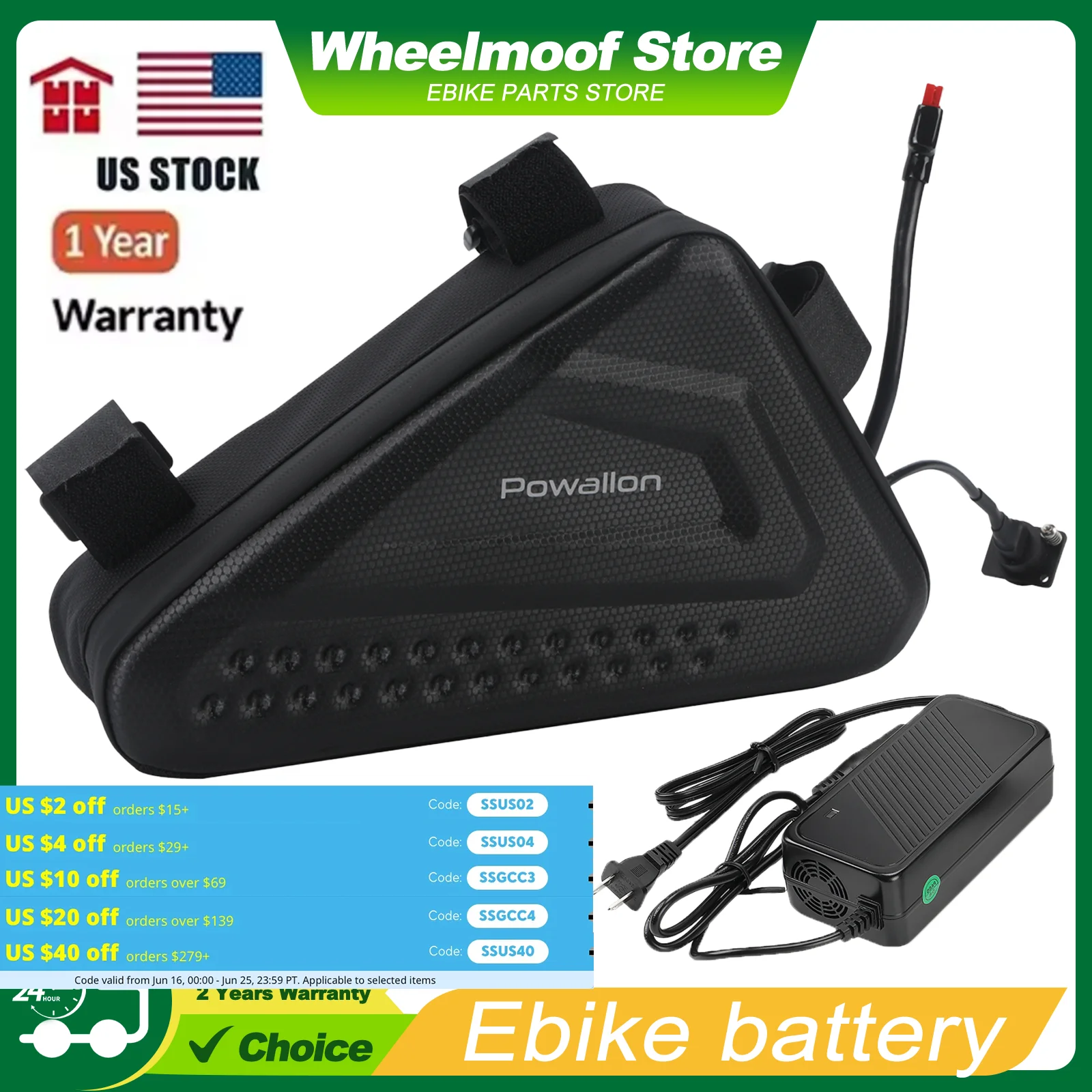 48V 20AH EBIKE Battery , E-Bike Triangle Battery with Hard Case Waterproof Case Bag, A+ Branded Cells , Ebike modification kit. 
48V 20AH EBIKE Battery , E-Bike Triangle Battery with Hard Case Waterproof Case Bag, A+ Branded Cells , Ebike modification kit.