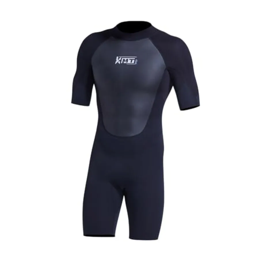 Men's shorty wetsuit for water sports 2mm CR neoprene black high-elasticity and back zip design
Men's shorty wetsuit for water sports 2mm CR neoprene black high-elasticity and back zip design