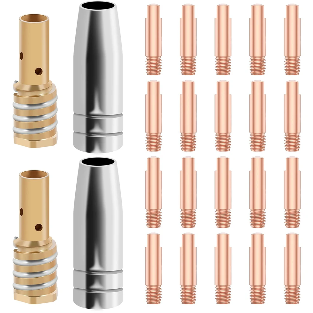 24pcs/set 0.040" Contact Tip Nozzle Diffuser Welding Accessory Replacement Parts For MIG Welding Kit
24pcs/set 0.040" Contact Tip Nozzle Diffuser Welding Accessory Replacement Parts For MIG Welding Kit