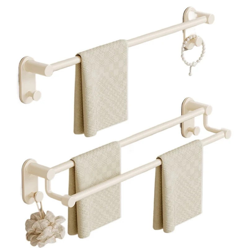 Milk white towel rack No punching bathroom towel hanging rod Bath towel rack Integrated rack
Milk white towel rack No punching bathroom towel hanging rod Bath towel rack Integrated rack