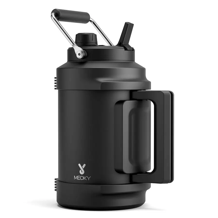 Gallon Insulated Water Bottle for Sports 128 oz Triple Wall Vacuum Stainless Steel Water Jug Top and Side Handles, Cold for 48 H
Gallon Insulated Water Bottle for Sports 128 oz Triple Wall Vacuum Stainless Steel Water Jug Top and Side Handles, Cold for 48 H