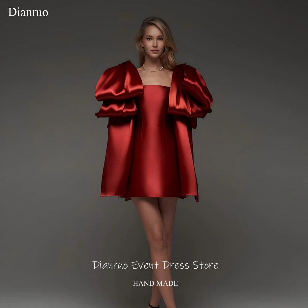 Dianruo Burgundy Bow Straps Prom Dress Oversized Puff Sleeves Birthday Dresses Short Length Chic Homecoming Dresses Customized
Dianruo Burgundy Bow Straps Prom Dress Oversized Puff Sleeves Birthday Dresses Short Length Chic Homecoming Dresses Customized