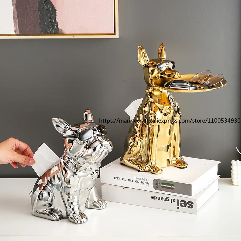 Fadou Dog Tissue Box Living Room Light Luxury Design Decorative Ornament Creative Coffee Table Desktop Paper Box Household
Fadou Dog Tissue Box Living Room Light Luxury Design Decorative Ornament Creative Coffee Table Desktop Paper Box Household