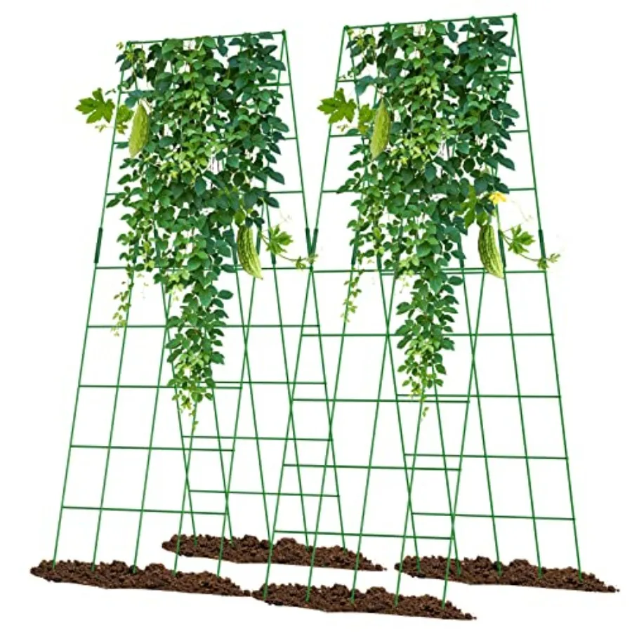 Cucumber Trellis 2 Pack, 59 H Foldable A-Frame Garden Trellis for Raised Bed Garden Grow Support with Plant Support Clips, Twis
Cucumber Trellis 2 Pack, 59 H Foldable A-Frame Garden Trellis for Raised Bed Garden Grow Support with Plant Support Clips, Twis
