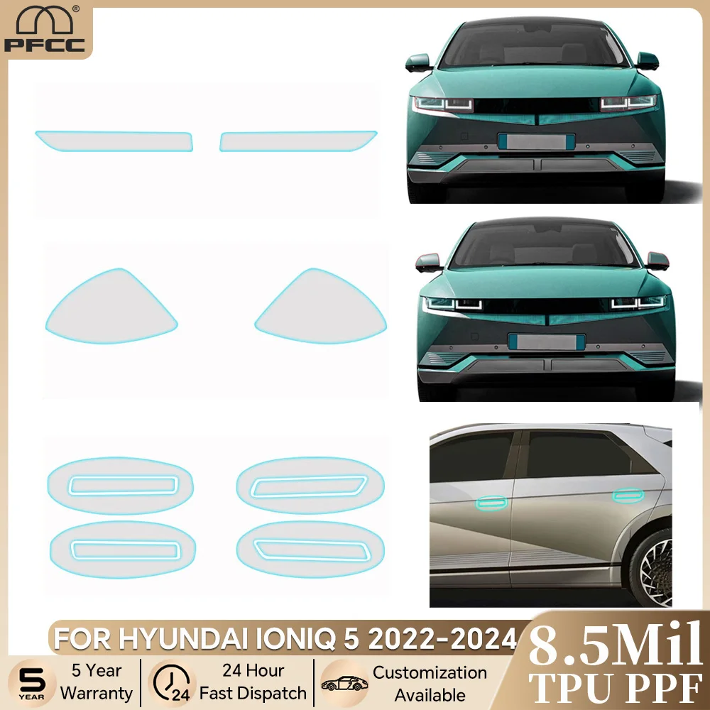 For Hyundai IONIQ 5 2022-2024 PPF Clear Bra Car Headlight Rearview Door Handle Paint Protection Film Anti-scratch Invisible Kit
For Hyundai IONIQ 5 2022-2024 PPF Clear Bra Car Headlight Rearview Door Handle Paint Protection Film Anti-scratch Invisible Kit