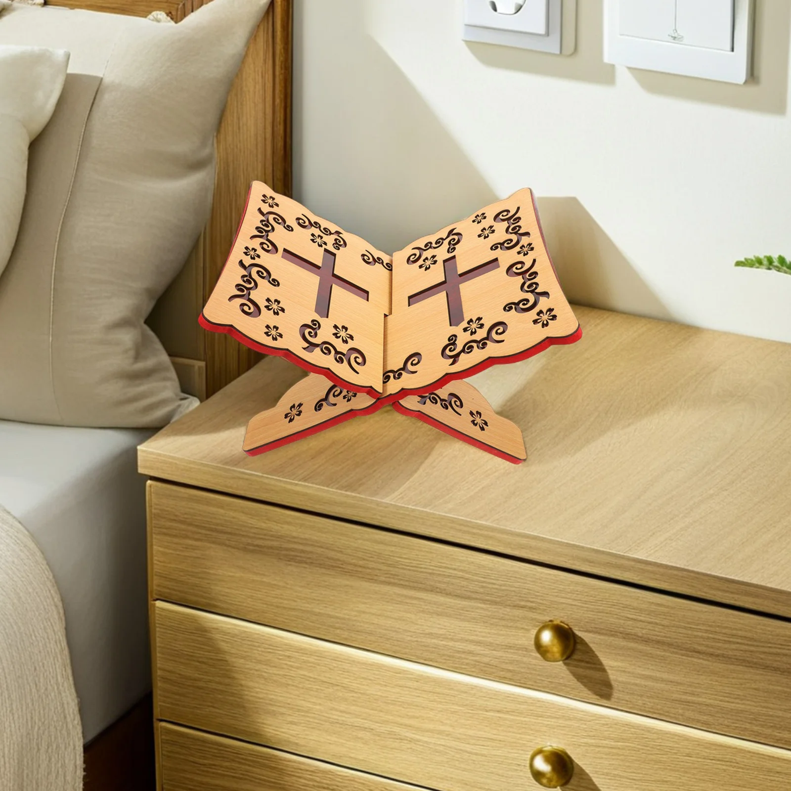 Quran Bookshelf Reading Stand Multifunctional Wooden Home Decor Religious Item Sturdy Carving Simple Textbook
Quran Bookshelf Reading Stand Multifunctional Wooden Home Decor Religious Item Sturdy Carving Simple Textbook