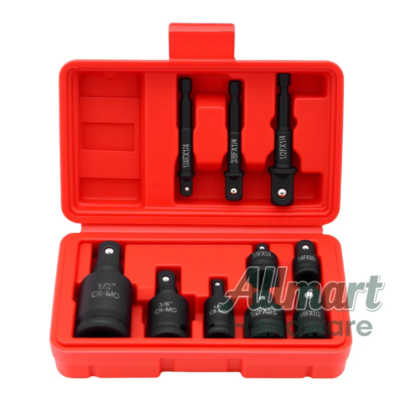 Socket Reducing Adapter, Small-to-Large & Large-to-Small Converter, Pneumatic Impact Socket Transition Tool Set
Socket Reducing Adapter, Small-to-Large & Large-to-Small Converter, Pneumatic Impact Socket Transition Tool Set