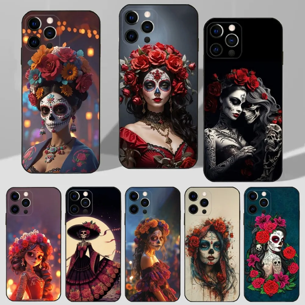 Skull Girl Catrina Mexican Phone Case For iPhone 16,15,14,13,12,11 Plus,Pro Max,XS,X,XR,SE,Mini,8,7 Soft Silicone Black Cover
Skull Girl Catrina Mexican Phone Case For iPhone 16,15,14,13,12,11 Plus,Pro Max,XS,X,XR,SE,Mini,8,7 Soft Silicone Black Cover