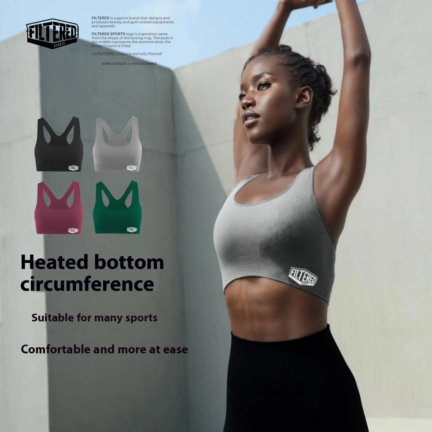 Filtered Sports Women Sport Bra Breathable Supportive Lightweight Quick Dry Perfect for Yoga Running Fitness and All-Day
Filtered Sports Women Sport Bra Breathable Supportive Lightweight Quick Dry Perfect for Yoga Running Fitness and All-Day