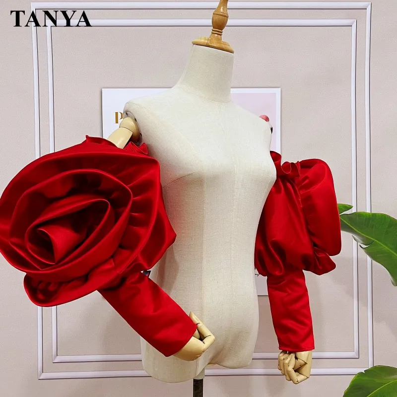 Red Rose Satin Detachable Sleeves Puffy Long Removable Fashion Accessories Wedding Bride Evening Party Sleeve Big Flower
Red Rose Satin Detachable Sleeves Puffy Long Removable Fashion Accessories Wedding Bride Evening Party Sleeve Big Flower