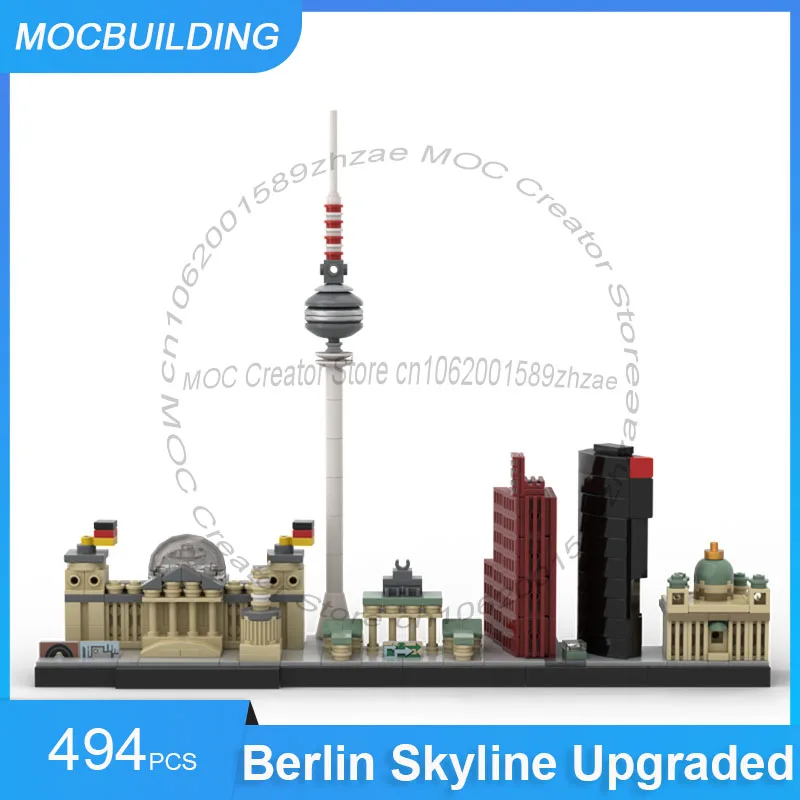 MOC Building Blocks Berlin Skyline Upgraded Model DIY Assemble Bricks Architecture Creative Display Toys Collection Gifts 494PCS
MOC Building Blocks Berlin Skyline Upgraded Model DIY Assemble Bricks Architecture Creative Display Toys Collection Gifts 494PCS