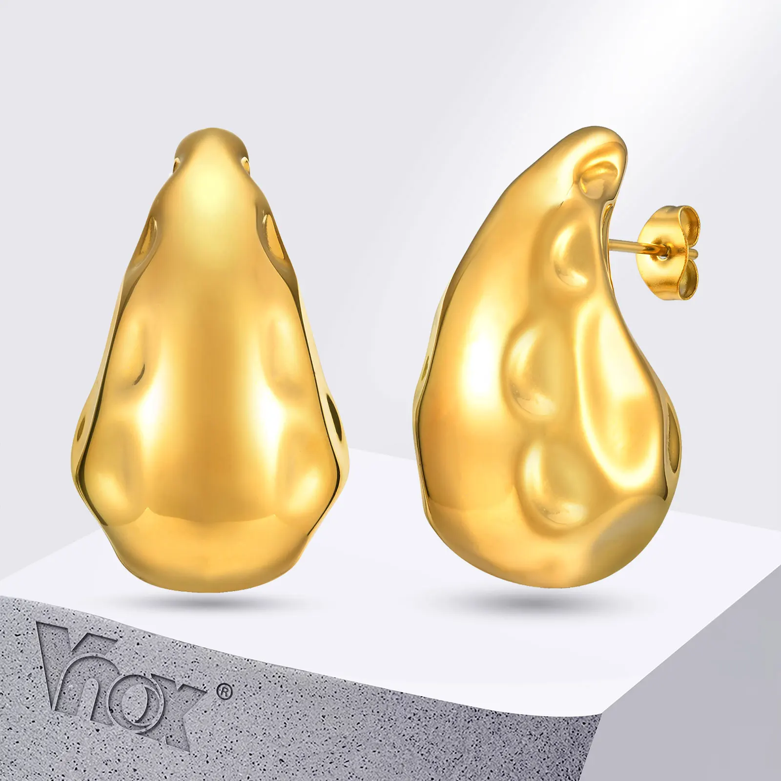 Vnox Hammer Water Drop Earrings for Women, Gold Plated Waterdrop Teardrop Ear Piercing Jewelry, Lightweight Hollow Jewelry
Vnox Hammer Water Drop Earrings for Women, Gold Plated Waterdrop Teardrop Ear Piercing Jewelry, Lightweight Hollow Jewelry