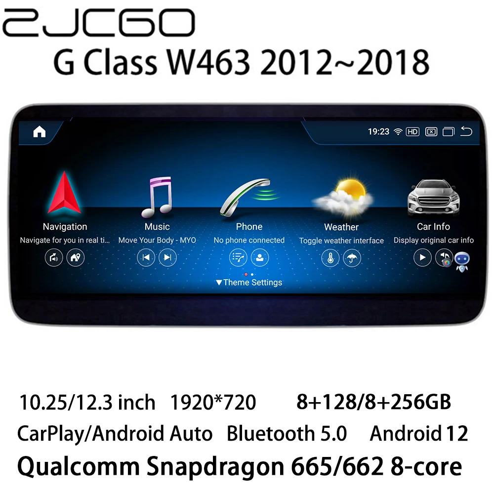 Мультимедийный плеер ZJCGO, стерео, GPS, DVD, радио, навигация, Android 12, экран для Mercedes Benz G Class W463 G350 G400 G500 G63 G65
Мультимедийный плеер ZJCGO, стерео, GPS, DVD, радио, навигация, Android 12, экран для Mercedes Benz G Class W463 G350 G400 G500 G63 G65
