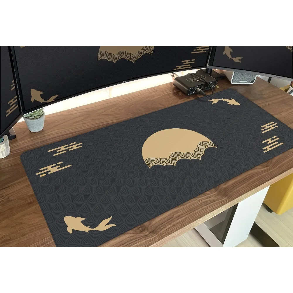 Japanese Desk Mat Black & Gold Mousepad Koi Fish Sun Cloud Japan Art Seal Sunrise Dark Sunset Large XXL Mouse Pad Gaming Deskmat
Japanese Desk Mat Black & Gold Mousepad Koi Fish Sun Cloud Japan Art Seal Sunrise Dark Sunset Large XXL Mouse Pad Gaming Deskmat