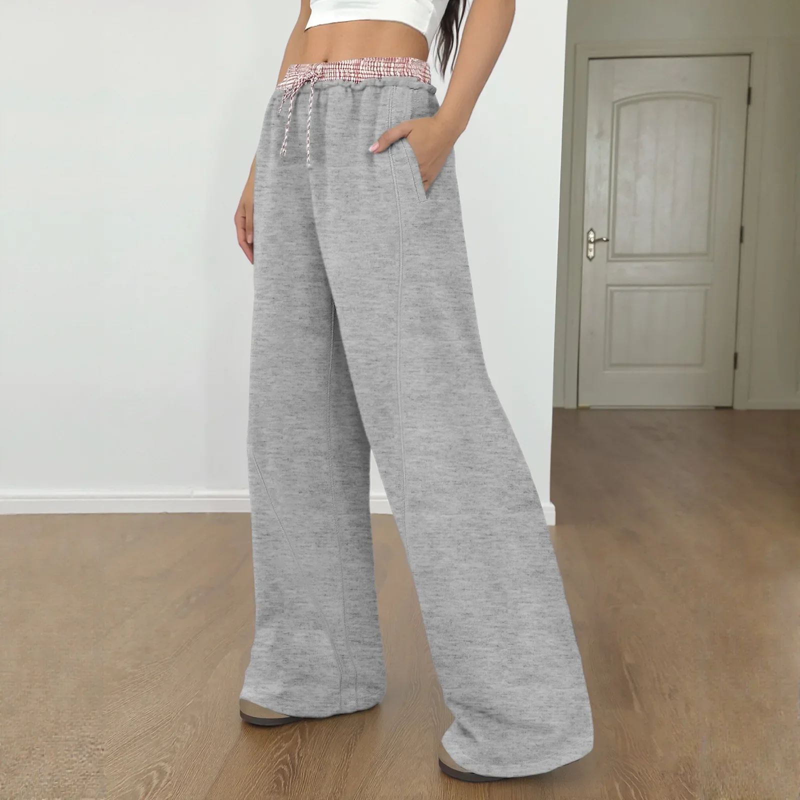 Спортивные спортивные штаны, свободные широкие брюки с эластичной резинкой на талии, повседневные брюки с высокой талией для женщин, новинка 2023 года
Спортивные спортивные штаны, свободные широкие брюки с эластичной резинкой на талии, повседневные брюки с высокой талией для женщин, новинка 2023 года