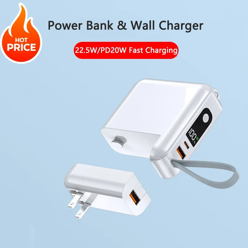 30000mAh Power Bank 22.5W Fast Charging Powerbank with Cable AC Plug Wall Charger for iPhone 15 Huawei Xiaomi Samsung Powerbank
30000mAh Power Bank 22.5W Fast Charging Powerbank with Cable AC Plug Wall Charger for iPhone 15 Huawei Xiaomi Samsung Powerbank