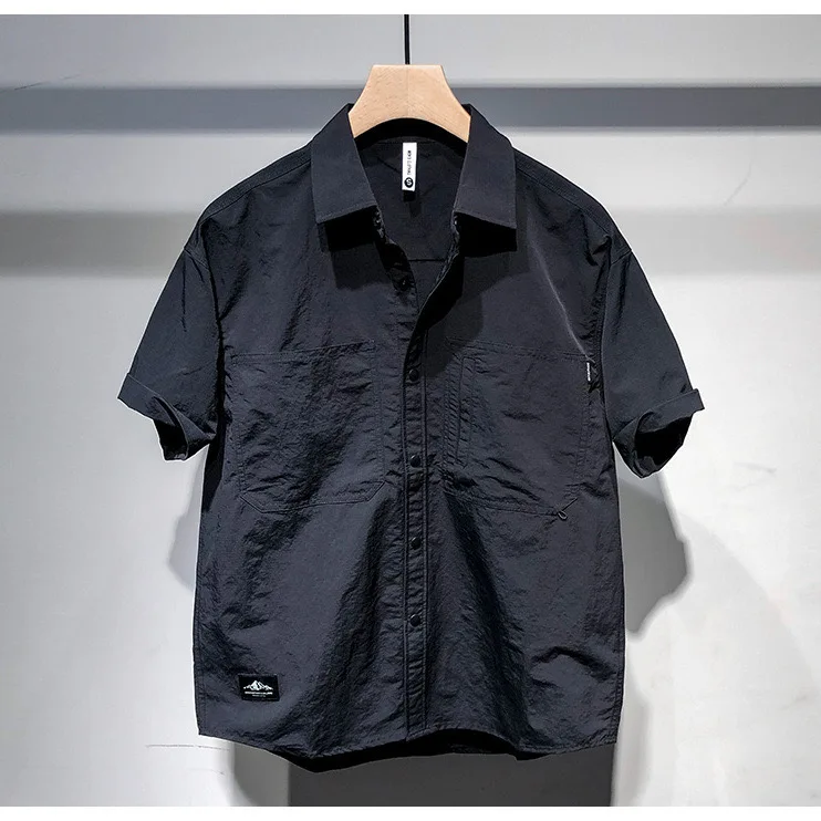 New 2025 Men's Retro Workwear Short Sleeve Shirt Loose Fit Pure Color Trendy Brand Breathable Summer Outerwear
New 2025 Men's Retro Workwear Short Sleeve Shirt Loose Fit Pure Color Trendy Brand Breathable Summer Outerwear