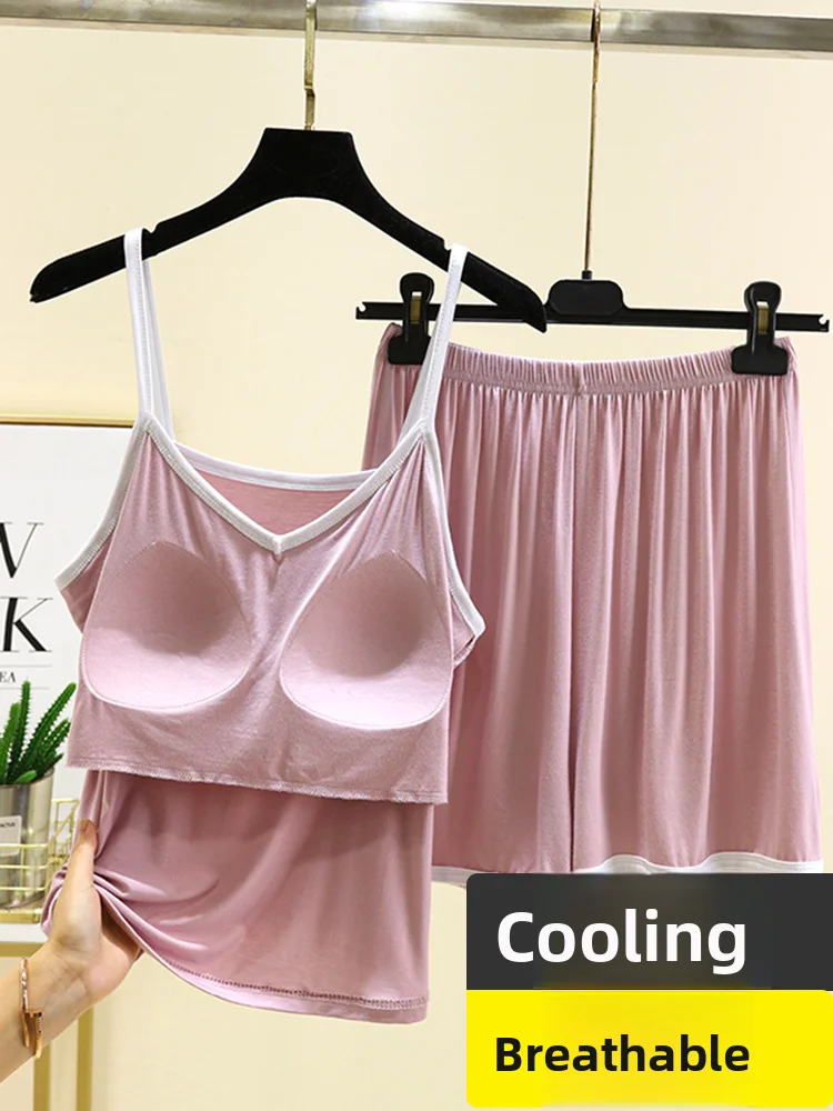 plus Size Modal Sleepwear Set Women's Summer Loose V-Neck Short Pants Home Clothes Bralette Invisible Slimming Casual Style
plus Size Modal Sleepwear Set Women's Summer Loose V-Neck Short Pants Home Clothes Bralette Invisible Slimming Casual Style