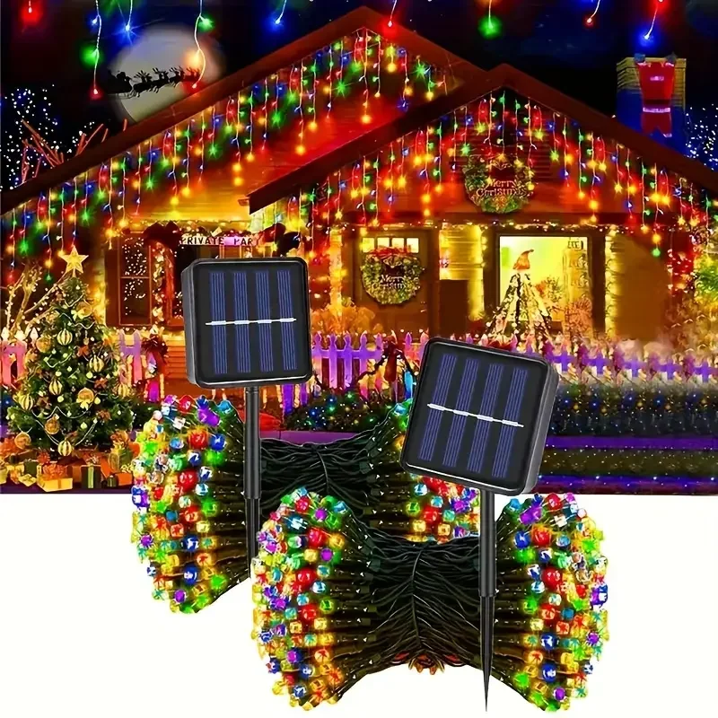 Solar Firecracker String Lights Outdoor Multicolor LED Curtain Garland Waterproof Roof Eaves Garden Yard Christmas Holiday Decor
Solar Firecracker String Lights Outdoor Multicolor LED Curtain Garland Waterproof Roof Eaves Garden Yard Christmas Holiday Decor