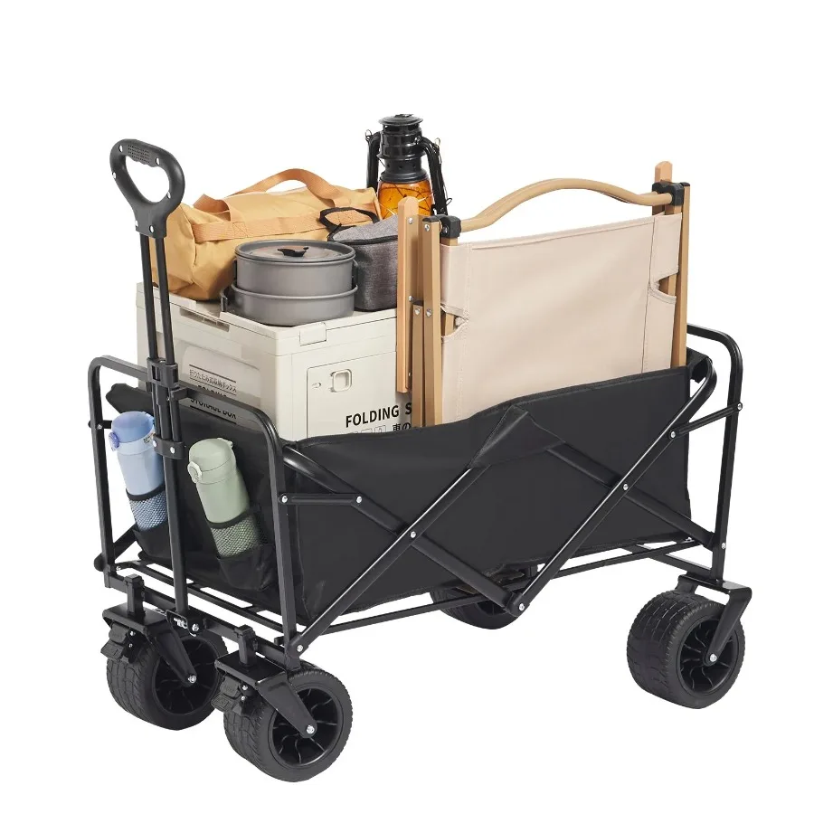 Collapsible Folding Wagon 3 cu.ft Beach Wagon Cart with AllTerrain Wheels Heavy Duty Folding Wagon Cart 350 lbs Weight Capacit
Collapsible Folding Wagon 3 cu.ft Beach Wagon Cart with AllTerrain Wheels Heavy Duty Folding Wagon Cart 350 lbs Weight Capacit
