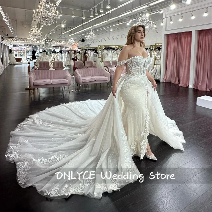 Sparkly Mermaid Wedding Dress 2024 Side Split Lace Applique Cut-out Beads Evening Party Wear Vestidos De Fiesta Count Train
Sparkly Mermaid Wedding Dress 2024 Side Split Lace Applique Cut-out Beads Evening Party Wear Vestidos De Fiesta Count Train