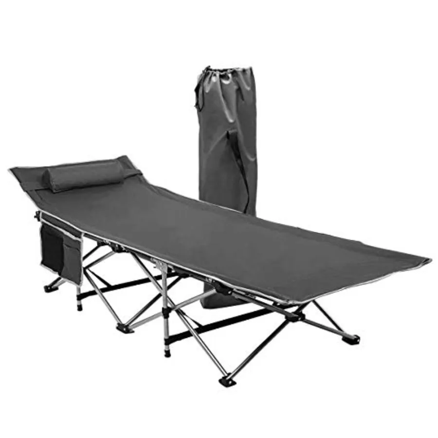 Folding Outdoor Travel Cot for Hiking, Camping, and Outdoor Activity Classic Grey, Premium Quality Lightweight Portable Heavy D
Folding Outdoor Travel Cot for Hiking, Camping, and Outdoor Activity Classic Grey, Premium Quality Lightweight Portable Heavy D