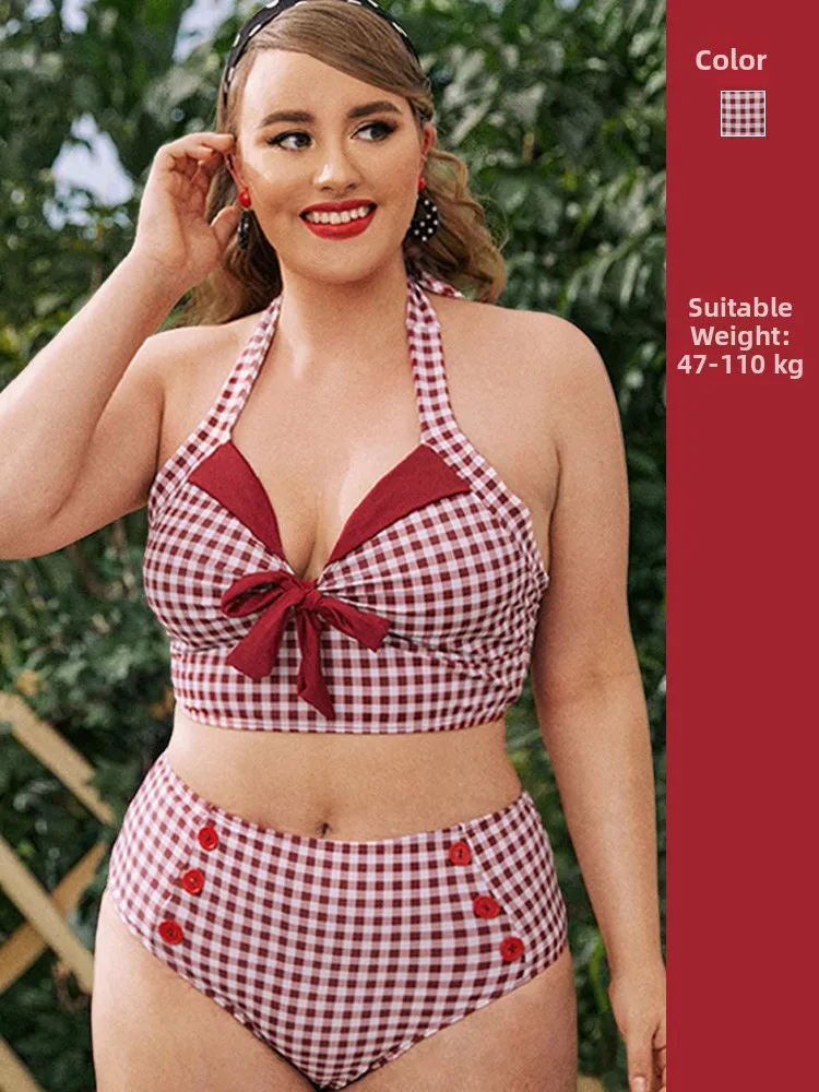 Sexy Large Size High Waist Bikini Cover up Slimming Two Piece Swimsuit for Women plus Size Swimwear Red id Ins Trendy
Sexy Large Size High Waist Bikini Cover up Slimming Two Piece Swimsuit for Women plus Size Swimwear Red id Ins Trendy