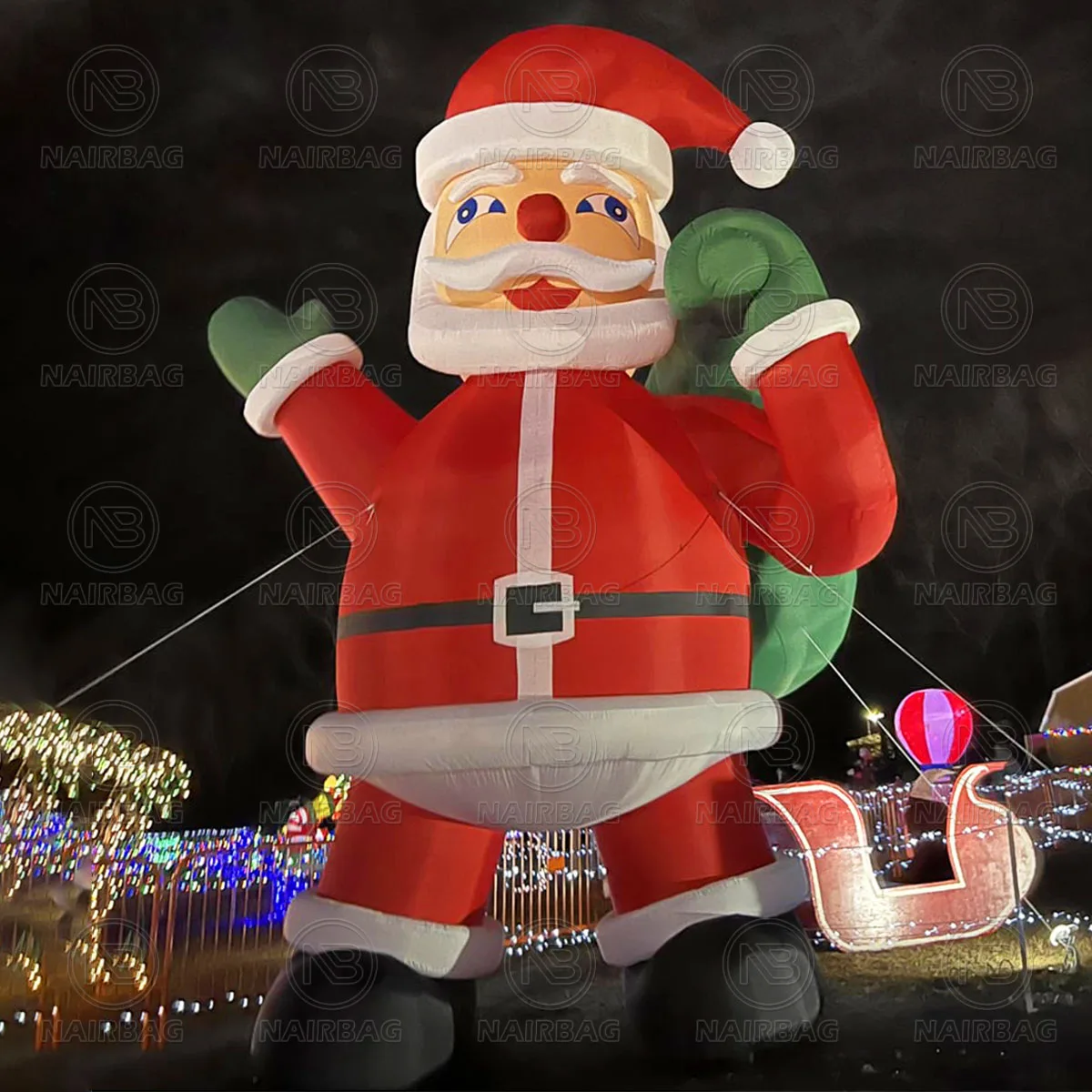 Large Festive Santa Claus Inflatable for Outdoor Yard Christmas Holiday Party Advertising Blow-up Design
Large Festive Santa Claus Inflatable for Outdoor Yard Christmas Holiday Party Advertising Blow-up Design