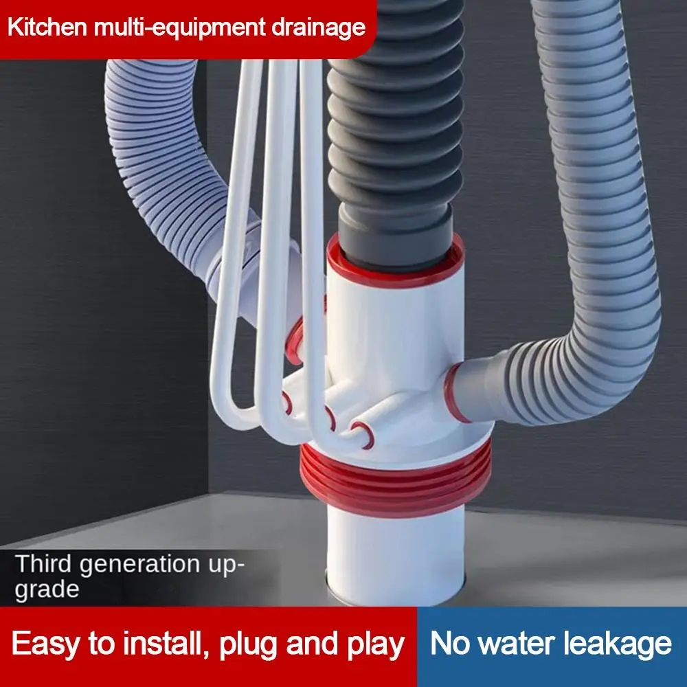 Kitchen Drain Pipe Pre-filter Drainage Pipe Sink Dishwasher Water Purifier Multi-function Connector Integrated Six-way 1PC
Kitchen Drain Pipe Pre-filter Drainage Pipe Sink Dishwasher Water Purifier Multi-function Connector Integrated Six-way 1PC